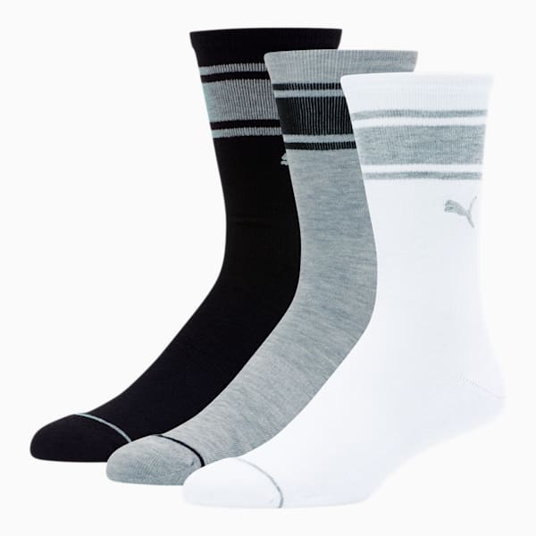 Men's Crew Socks [3 Pack], BLACK / MULTI, extralarge